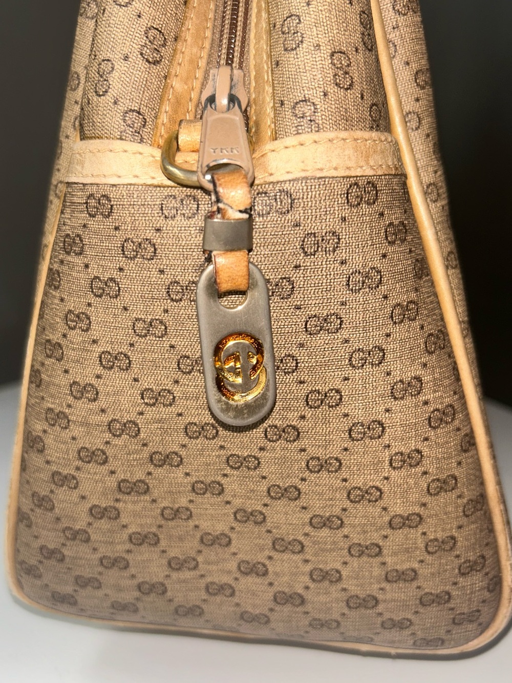 Vintage Gucci Micro GG Tan Coated Canvas Satchel Handbag - Picture 9 of 14